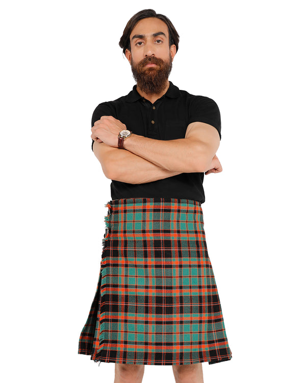 Front view of Cumming Hunting Ancient Bespoke Kilt