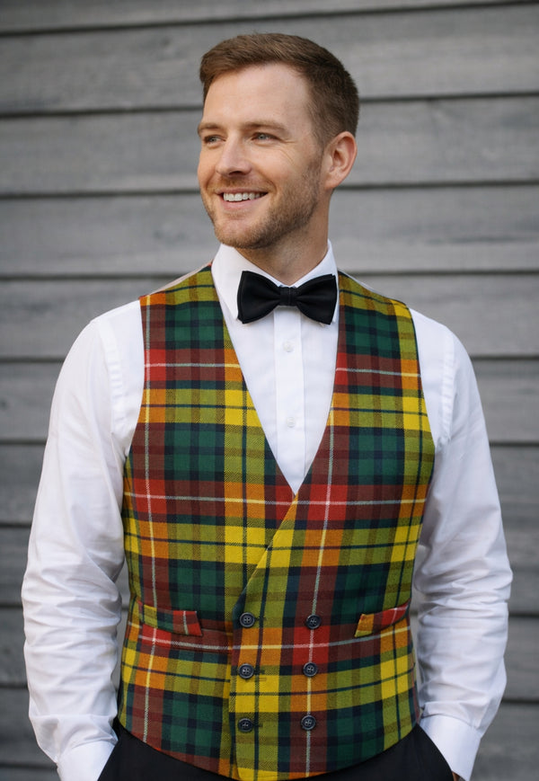 Buchanan Double Breasted Tartan Waistcoat