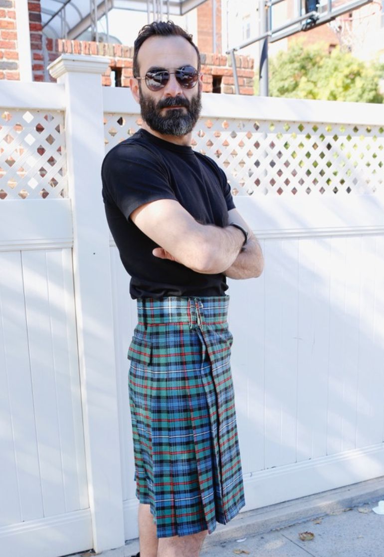 Dynamic Highlander Tartan Kilt-Side View