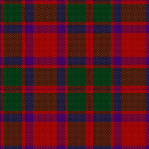 Family Caledonian tartan swatch