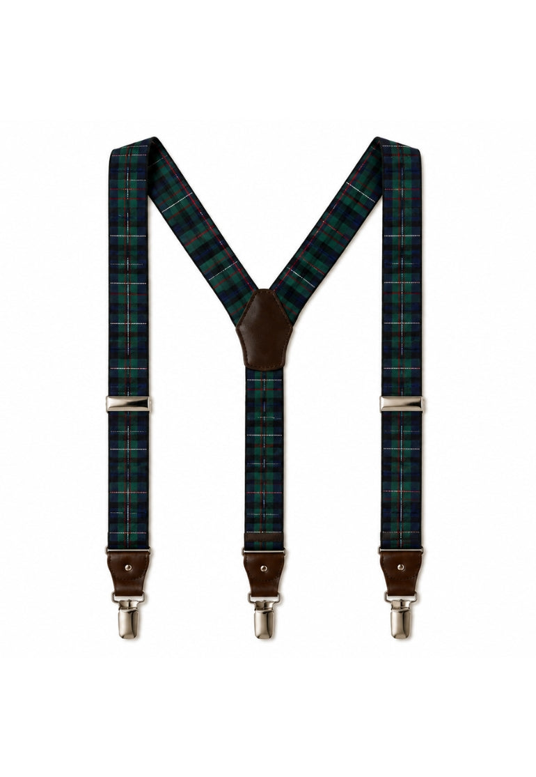 Forth Leather-Tab Tartan Braces