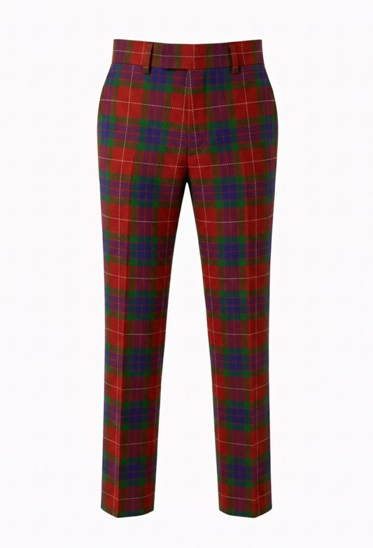 Fraser Tartan Men's High‑Waisted Tartan Trouser