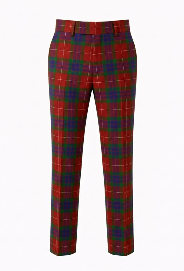 Fraser Tartan Men's High‑Waisted Tartan Trouser