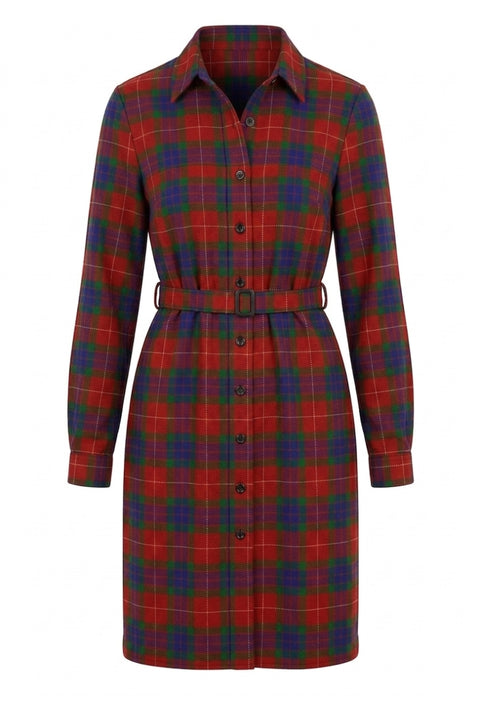 Fraser Plaid Button-Front Shirt Dress