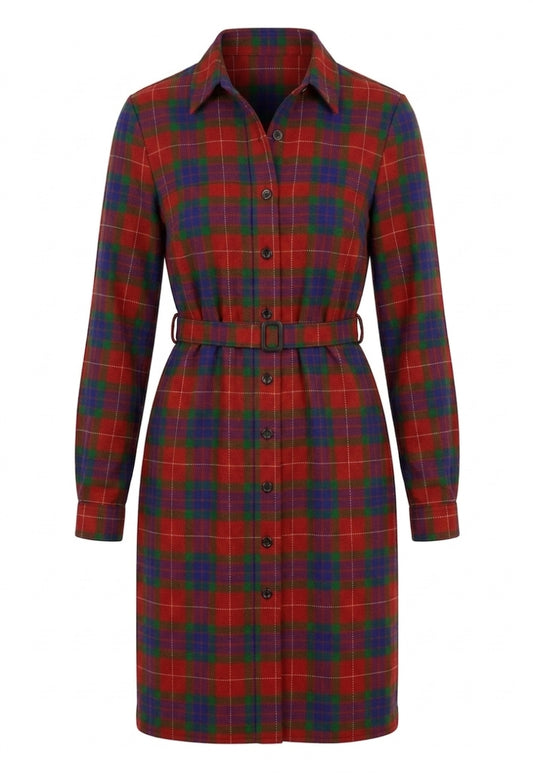 Fraser Plaid Button-Front Shirt Dress