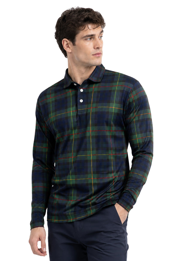 Campbell Full Sleeve Tartan Polo Shirt