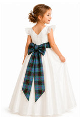 Gordon Girl's Tartan Sash with Bow