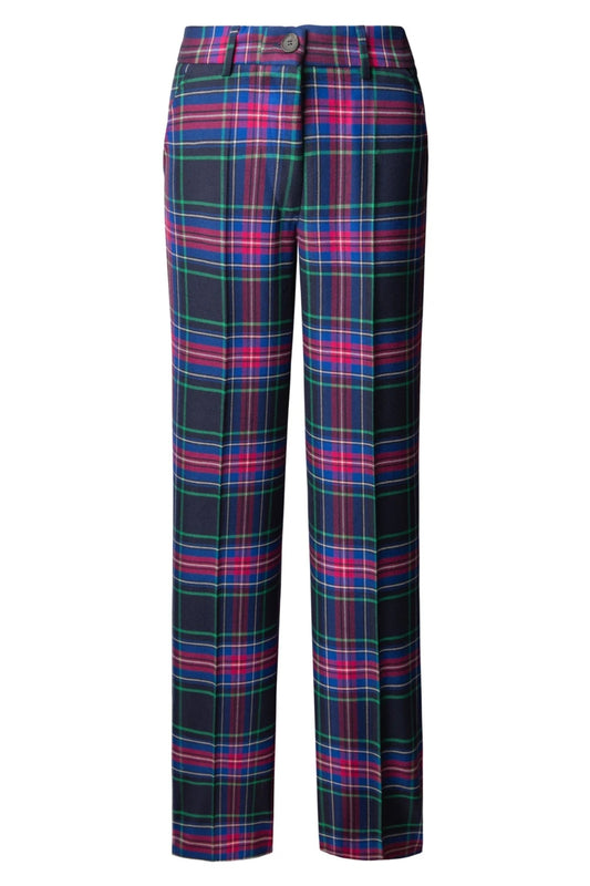 Buchanan Ladies Wide Tartan Trouser with Turn Up