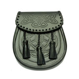 Leather casual bag piper embossed sporran