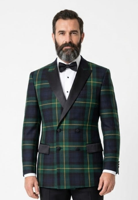 MacGregor Men's Double Breasted Tartan Dinner Jacket