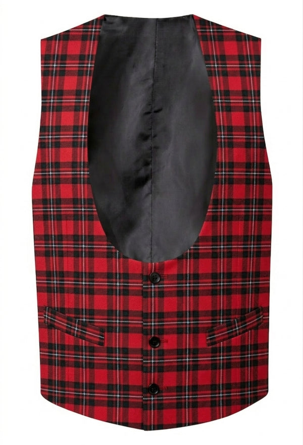 MacGregor Men's Tartan Waistcoat with Horseshoe Neck