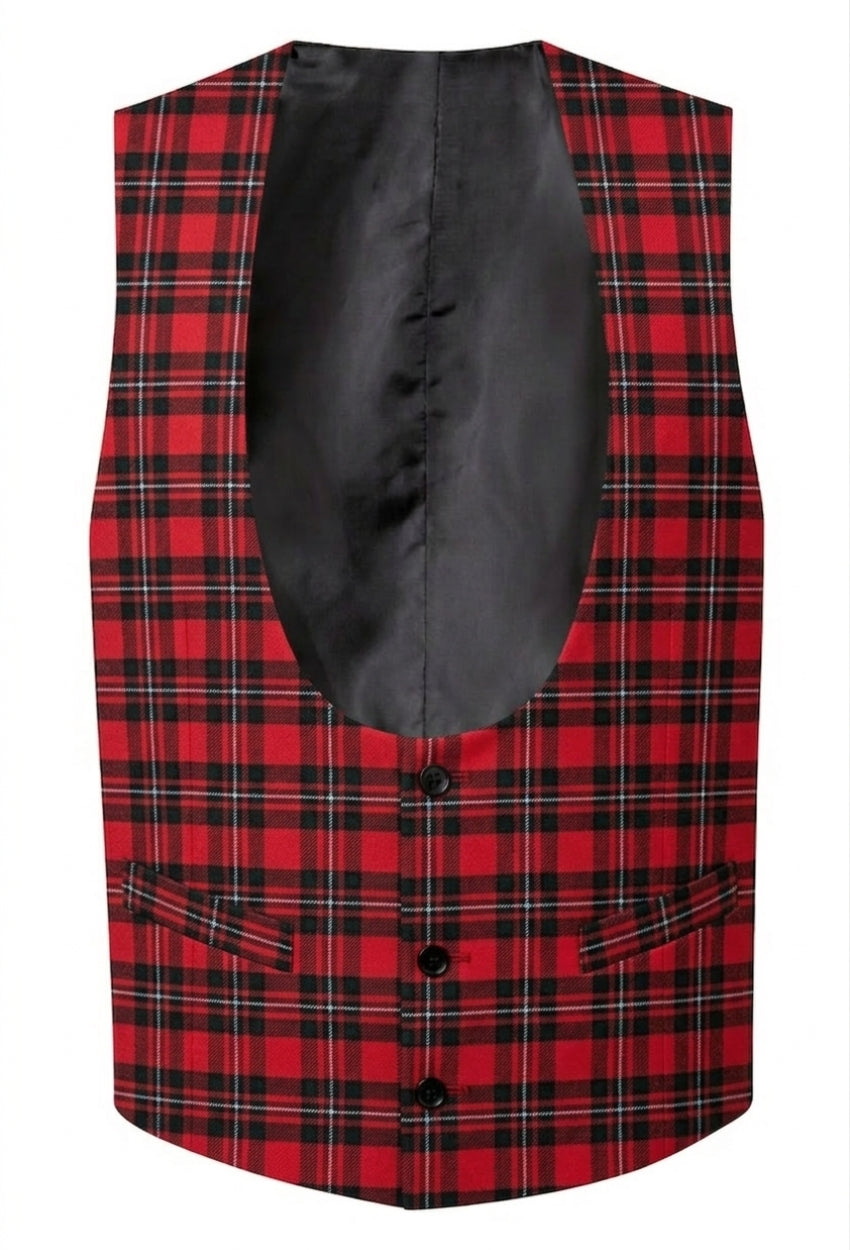 MacGregor Men's Tartan Waistcoat with Horseshoe Neck