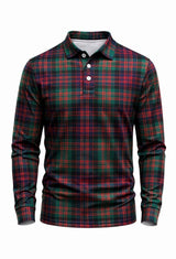MacDonald Full Sleeve Tartan Polo Shirt