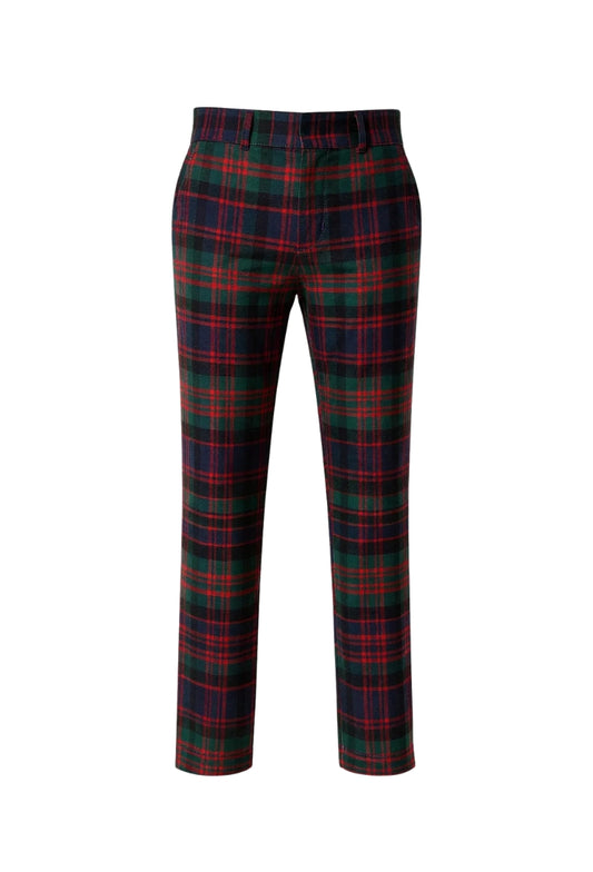 MacDonald Men's High‑Waisted Tartan Trouser