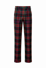 MacDonald Ladies Wide Tartan Trouser with Turn Up