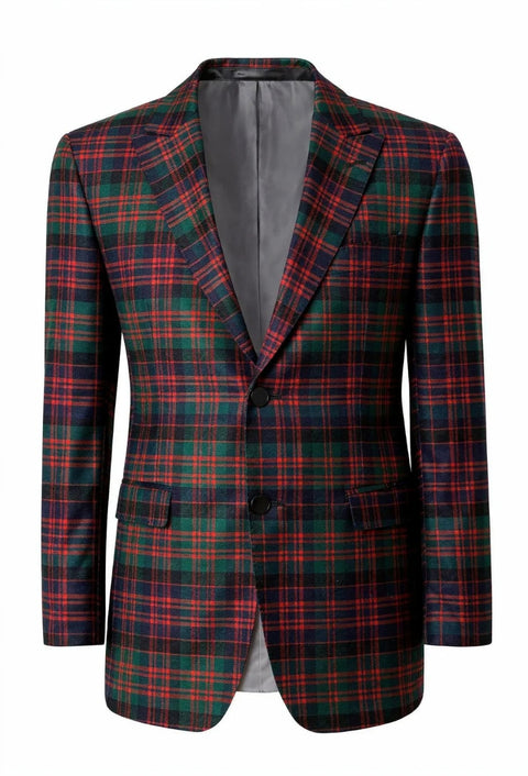 Macdonald Men_s Single Breasted Tartan Dinner Jacket