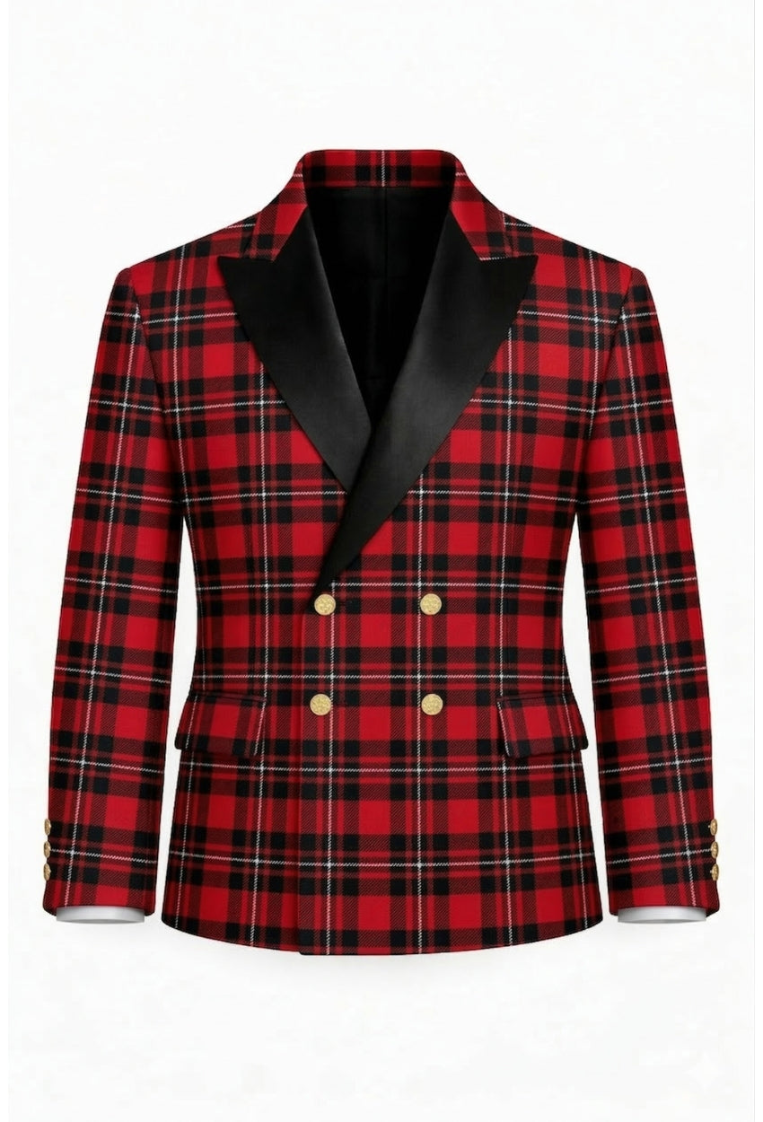 MacGregor Men's Double Breasted Tartan Dinner Jacket