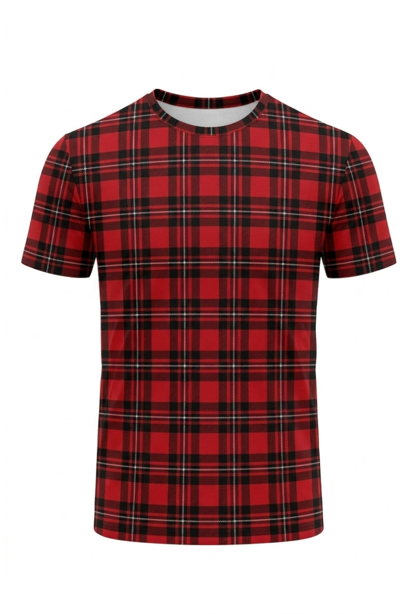 MacGregor Round Neck Half Sleeve Plaid Shirt