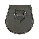 Masonic Badge Black Leather Sporran back