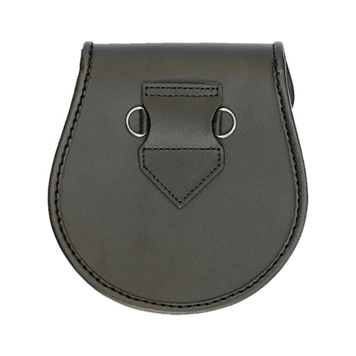 Masonic Badge Black Leather Sporran back