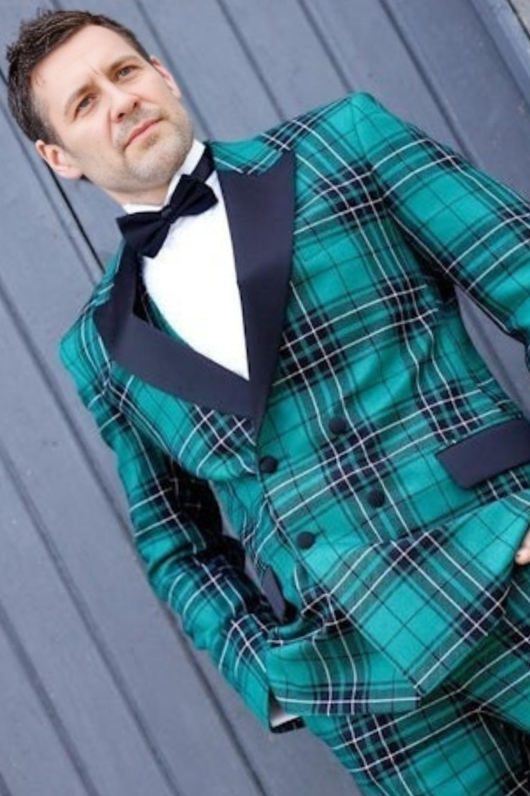 Breasted Tartan Dinner Jacket