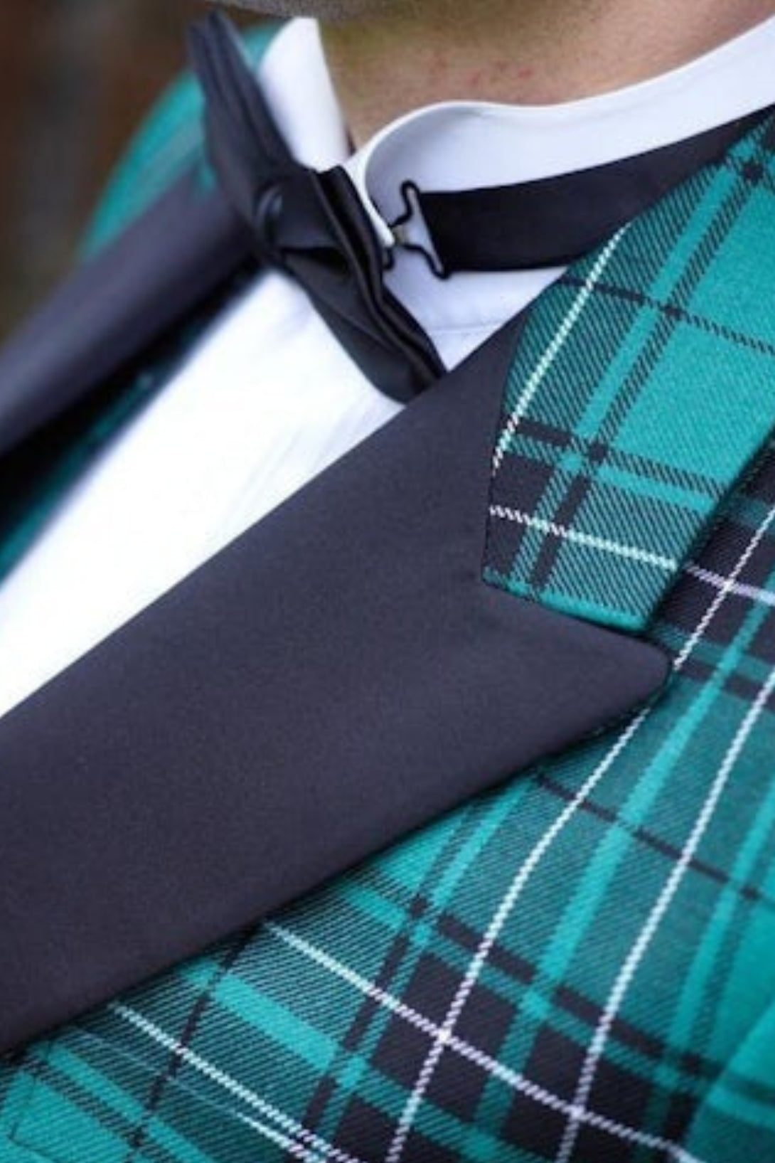 Double Breasted Plaid Dinner Jacket