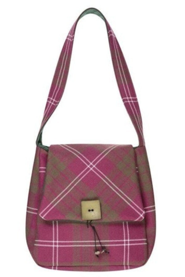 Multi Pockets Tartan Shoulder Bag