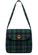 Multi Pockets Tartan Shoulder Bag