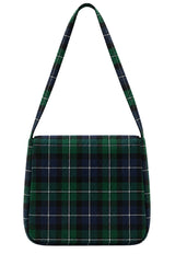 Multi Pockets Tartan Shoulder Bag