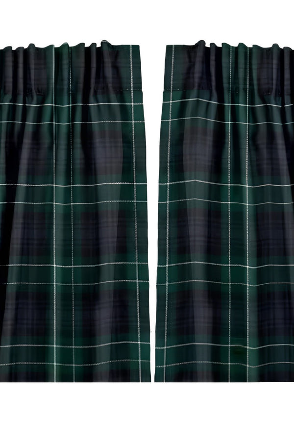 Pencil Pleat Tartan Curtains
