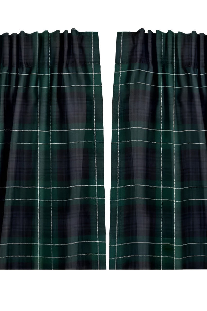Pencil Pleat Tartan Curtains