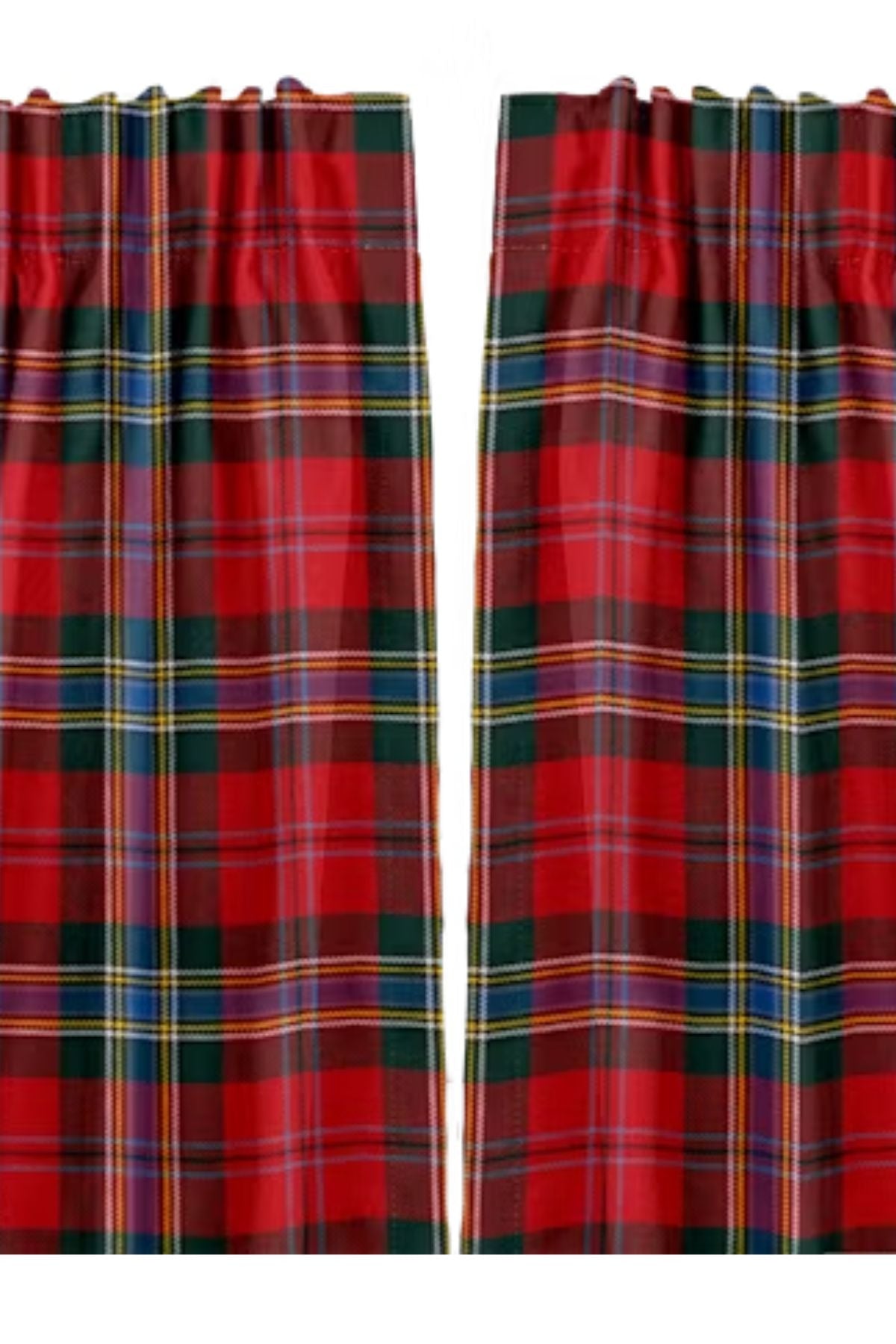 Pinch Pleat Tartan Curtains