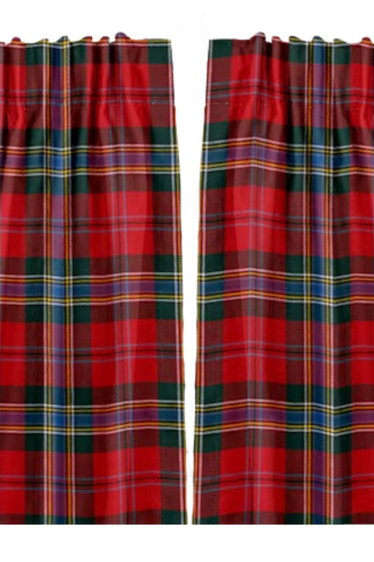 Pinch Pleat Tartan Curtains