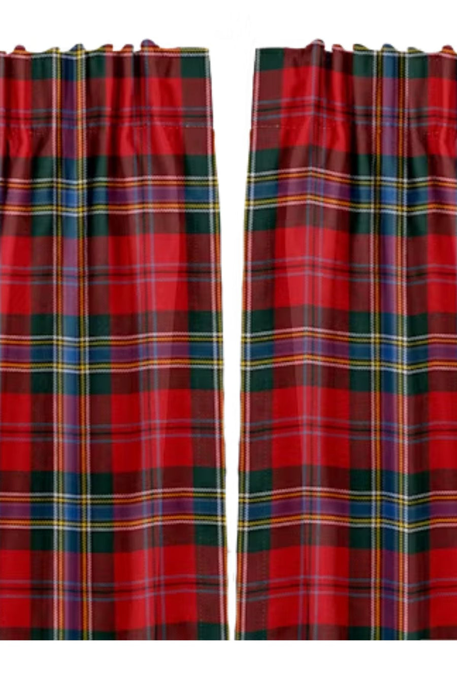 Pinch Pleat Tartan Curtains