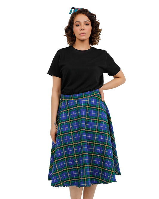 Buchanan Plaid A-Line Skirt