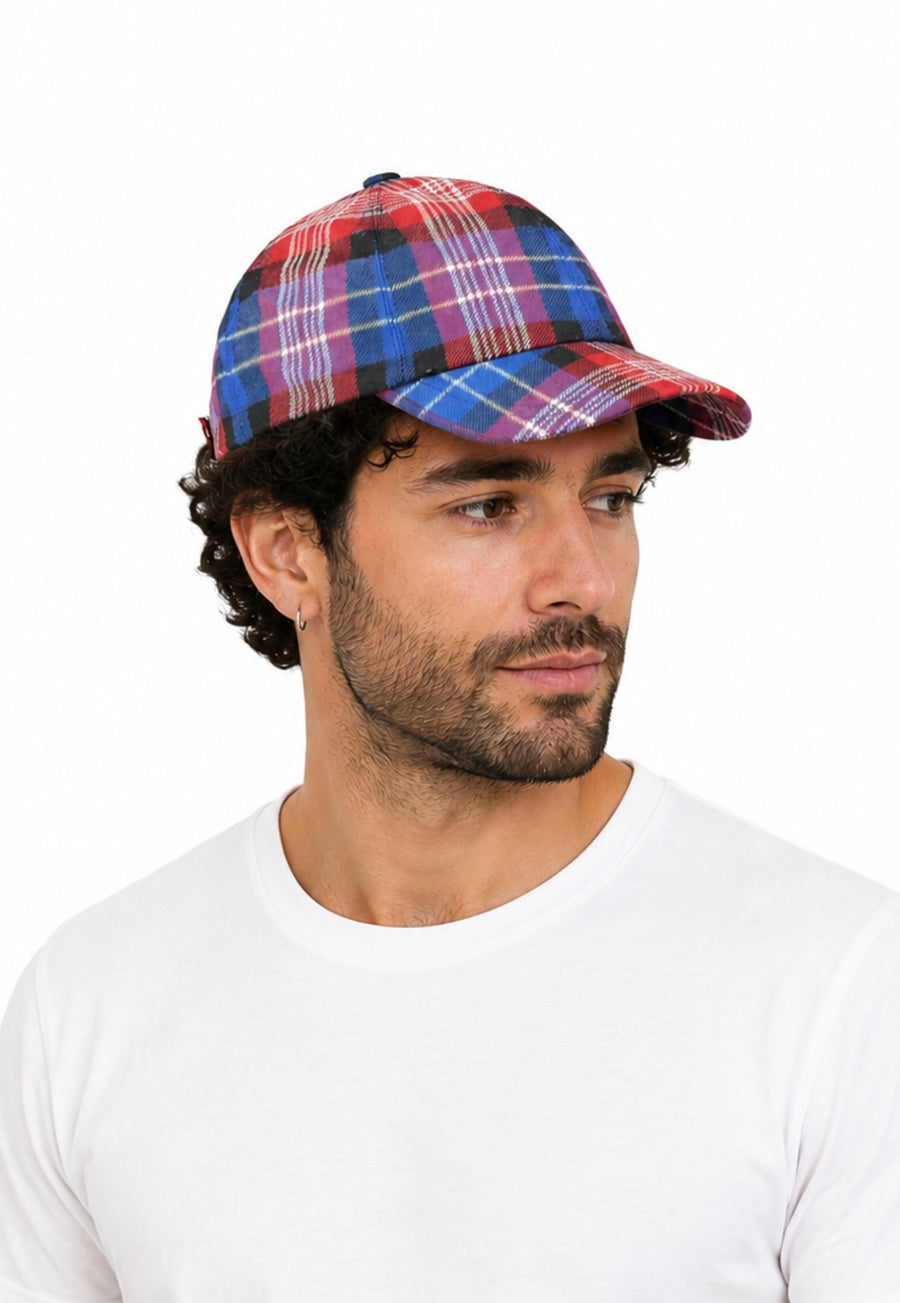 Plaid Golf Cap