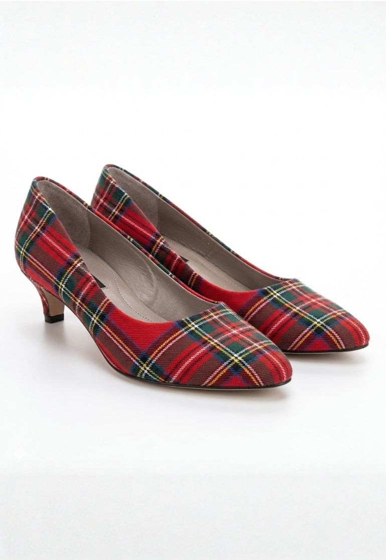 Plaid Kitten Heels