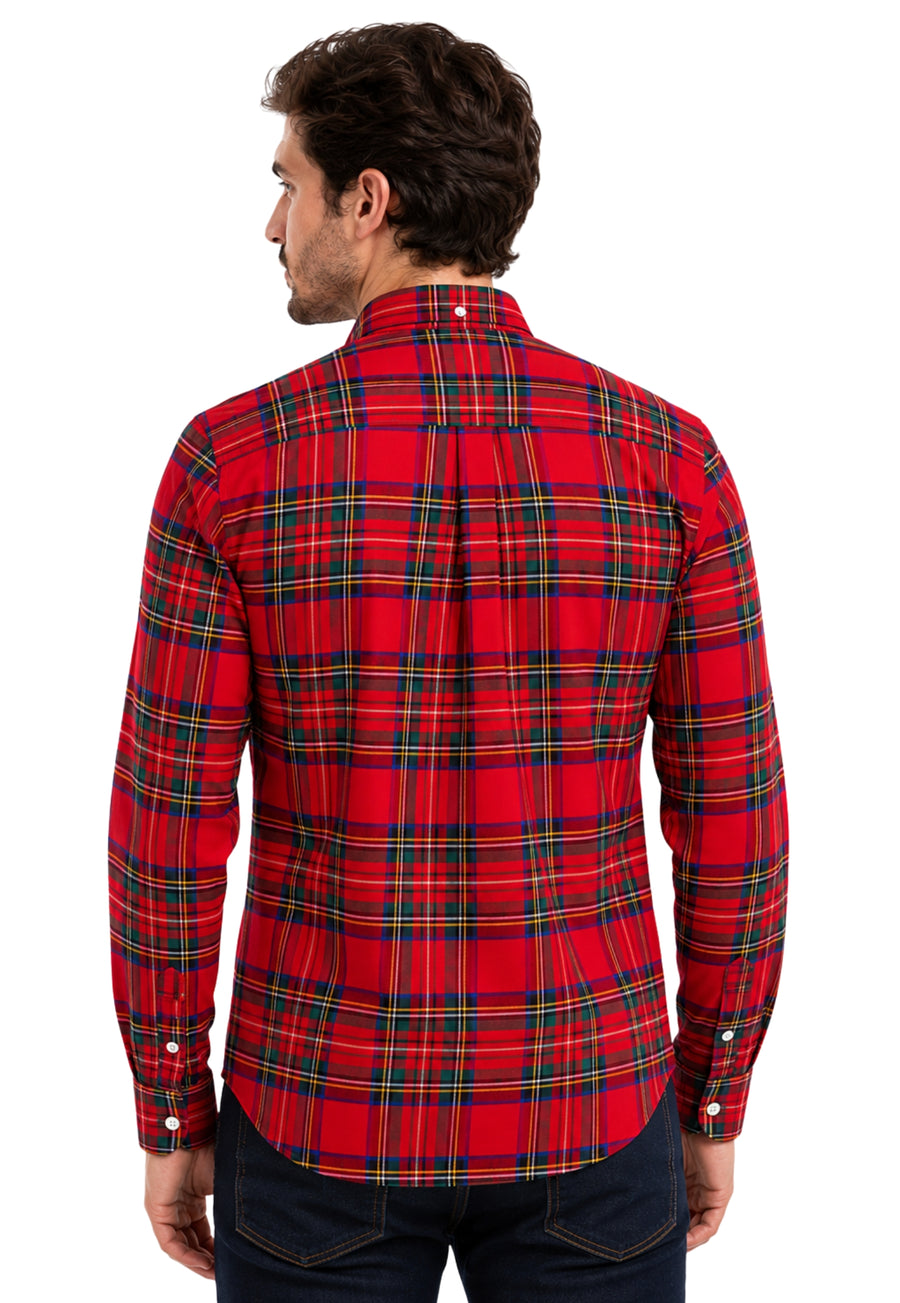 Scott Plaid Long Sleeve Button Shirt