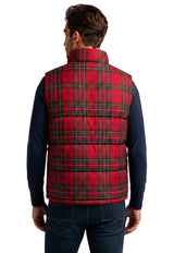 Cameron Plaid Sleeveless Puffer Jacket