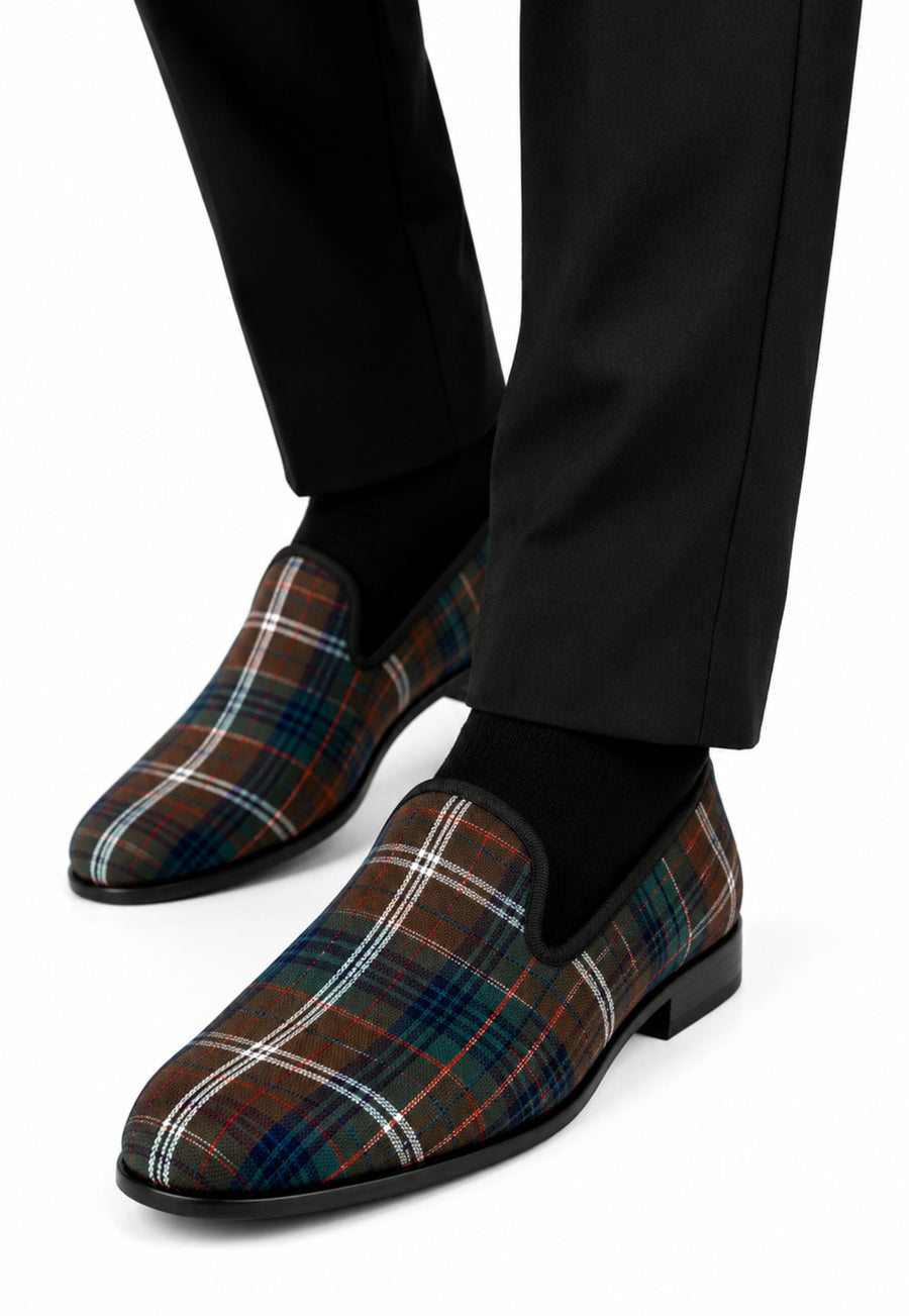 Tartan Slip-On Dress Shoes