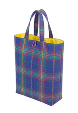 Murray Button Closure Tartan Tote Bag