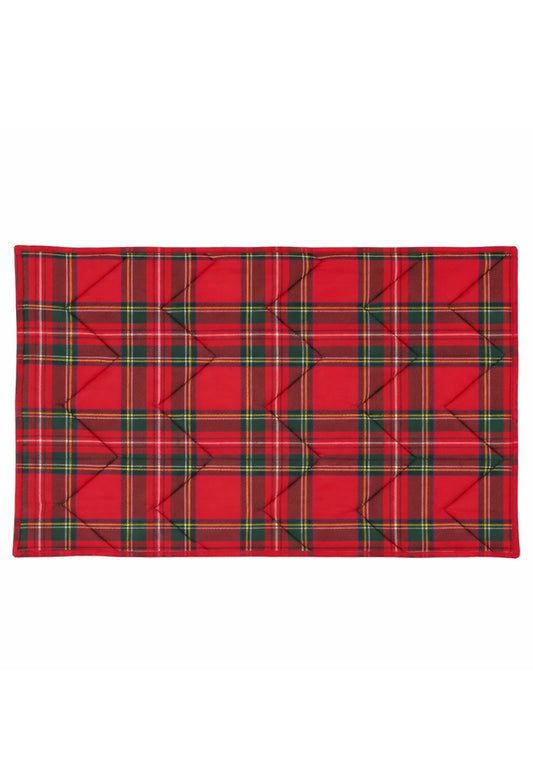 Quilted Plaid Dog Rug