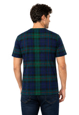 MacLeod of Lewis Round Neck Half Sleeve Plaid Shirt