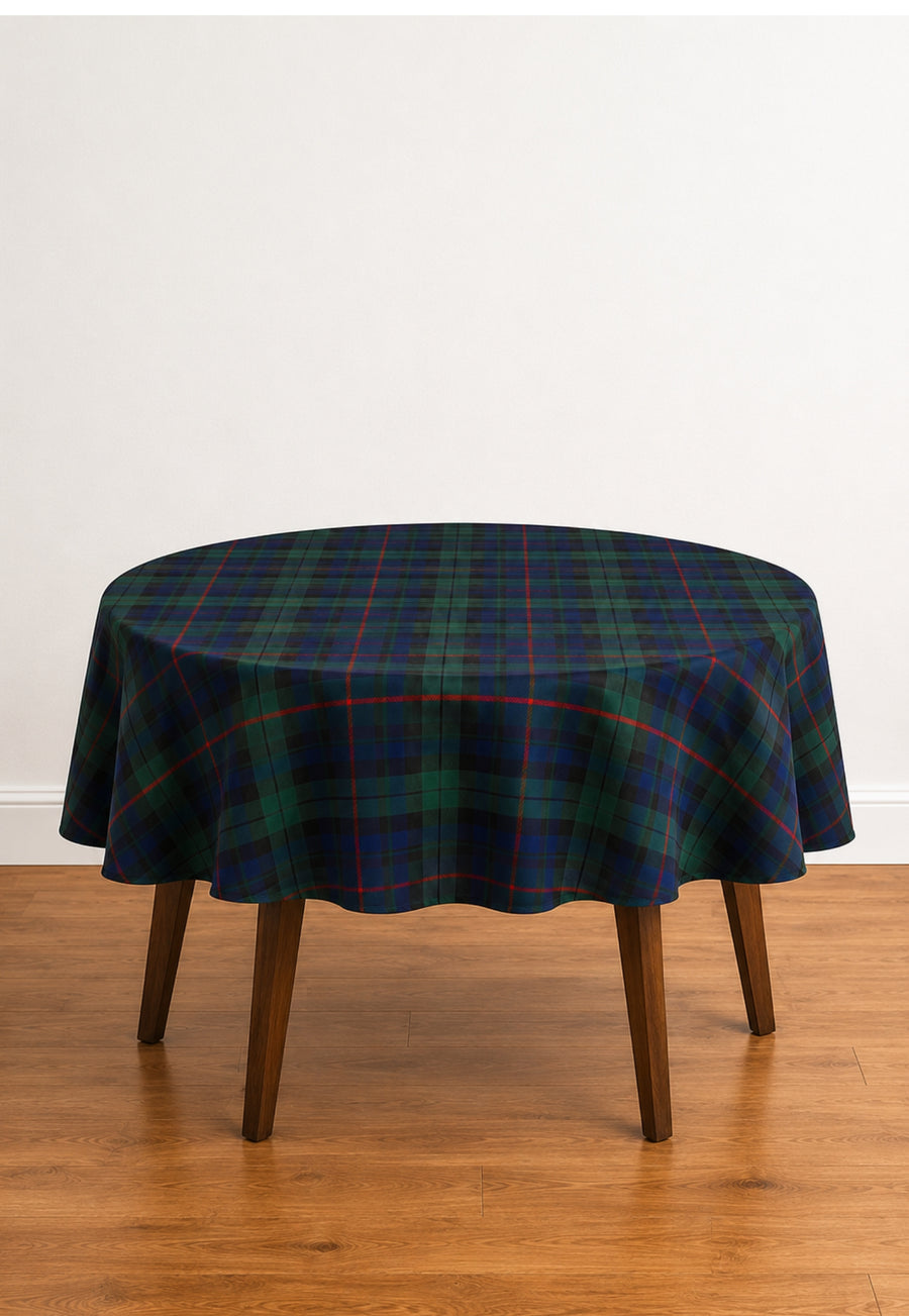 Round Tartan Tablecloth