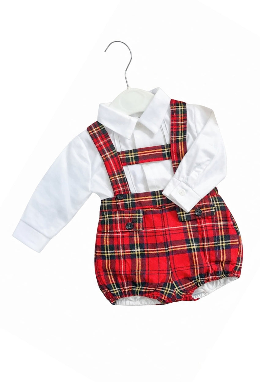 Royal Stewart Baby Boys Tartan H-Bar Set