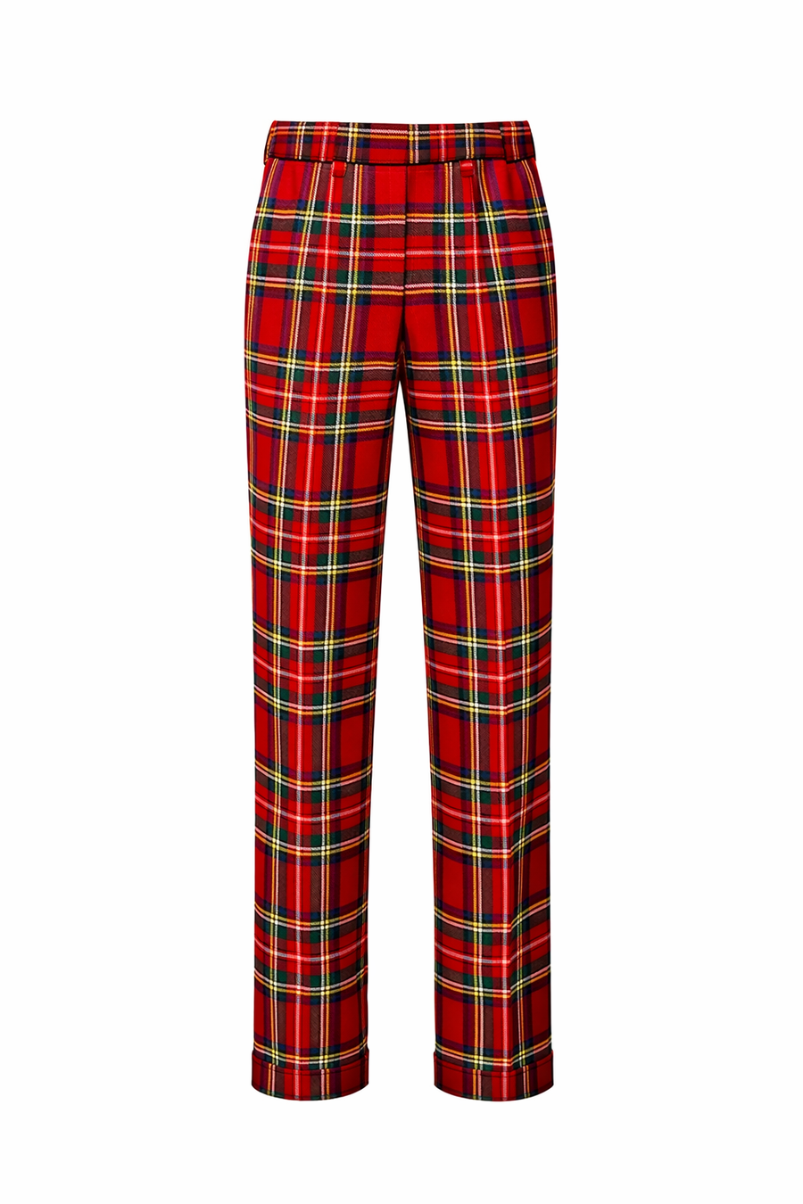Royal Stewart Ladies Wide Tartan Trouser with Turn Up