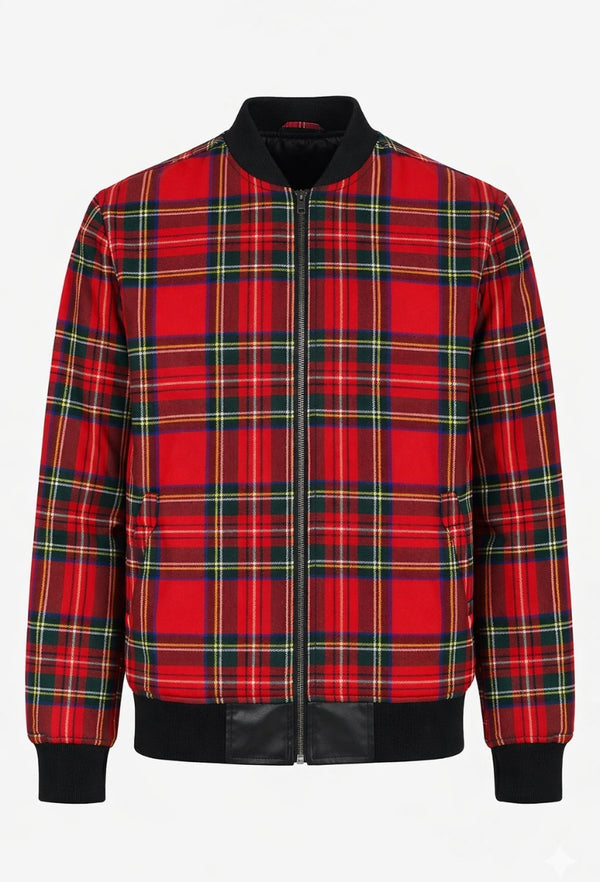 Royal Stewart Plaid Bomber Jacket