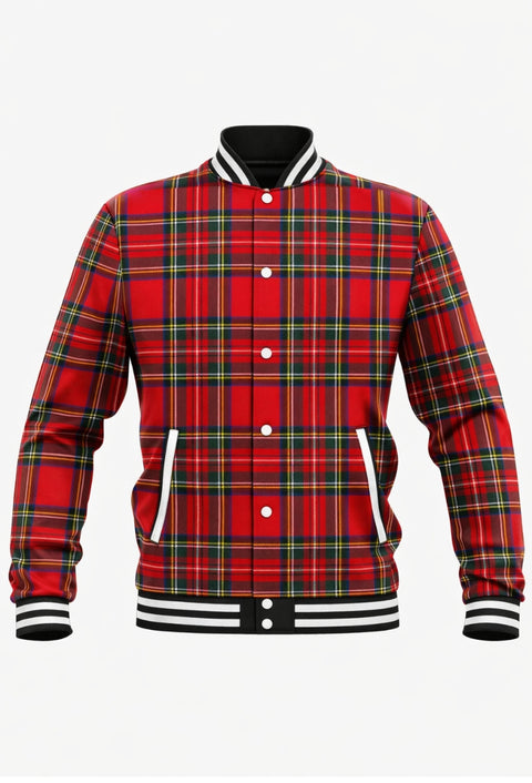 Royal Stewart Tartan Baseball Jacket