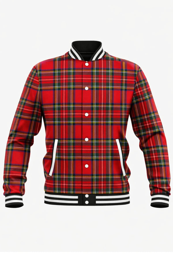 Royal Stewart Tartan Baseball Jacket