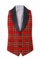 Royal Stewart Women's Tartan Waistcoat with Lapels